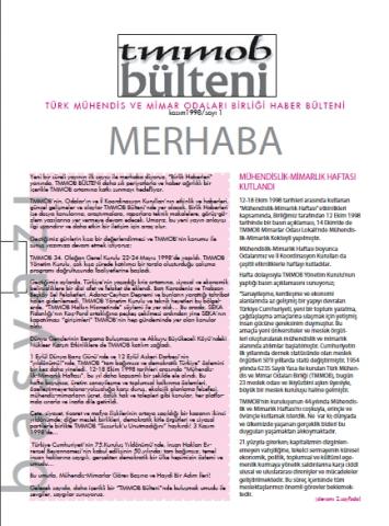 Kasım 1998 - Sayı:1