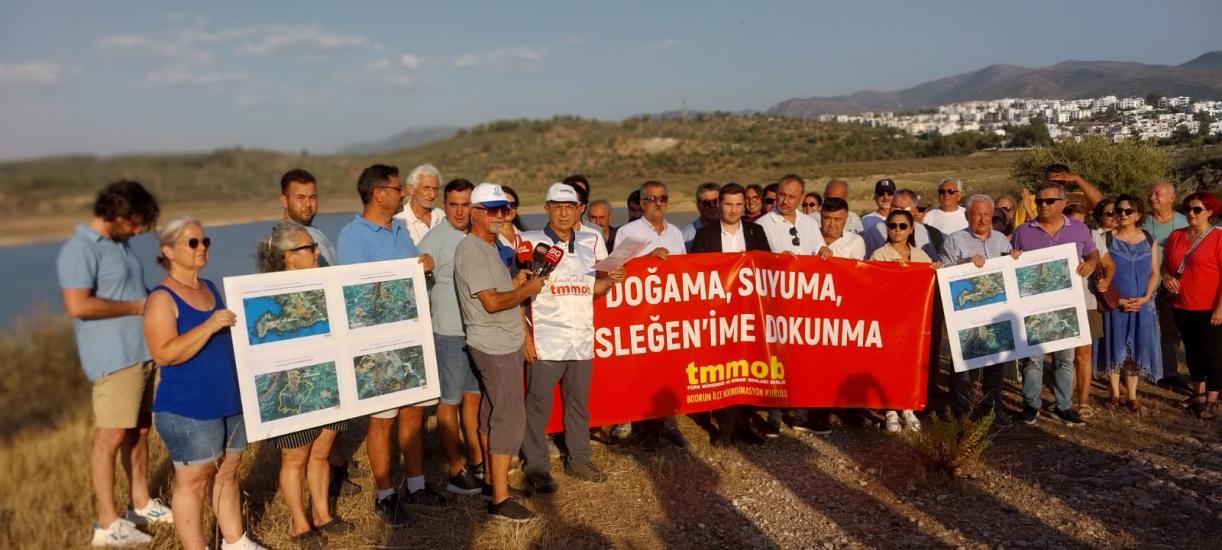 TMMOB BODRUM İKK: DOĞAMA, SUYUMA, FESLEĞEN'İME DOKUNMA!